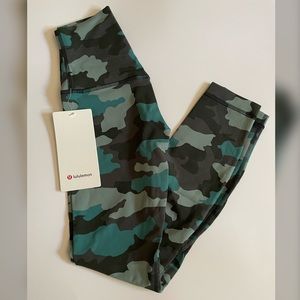 blue camo Lululemon Align HR pant 25”